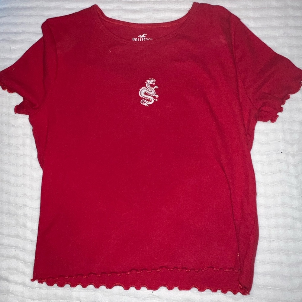 red short sleeve shirt